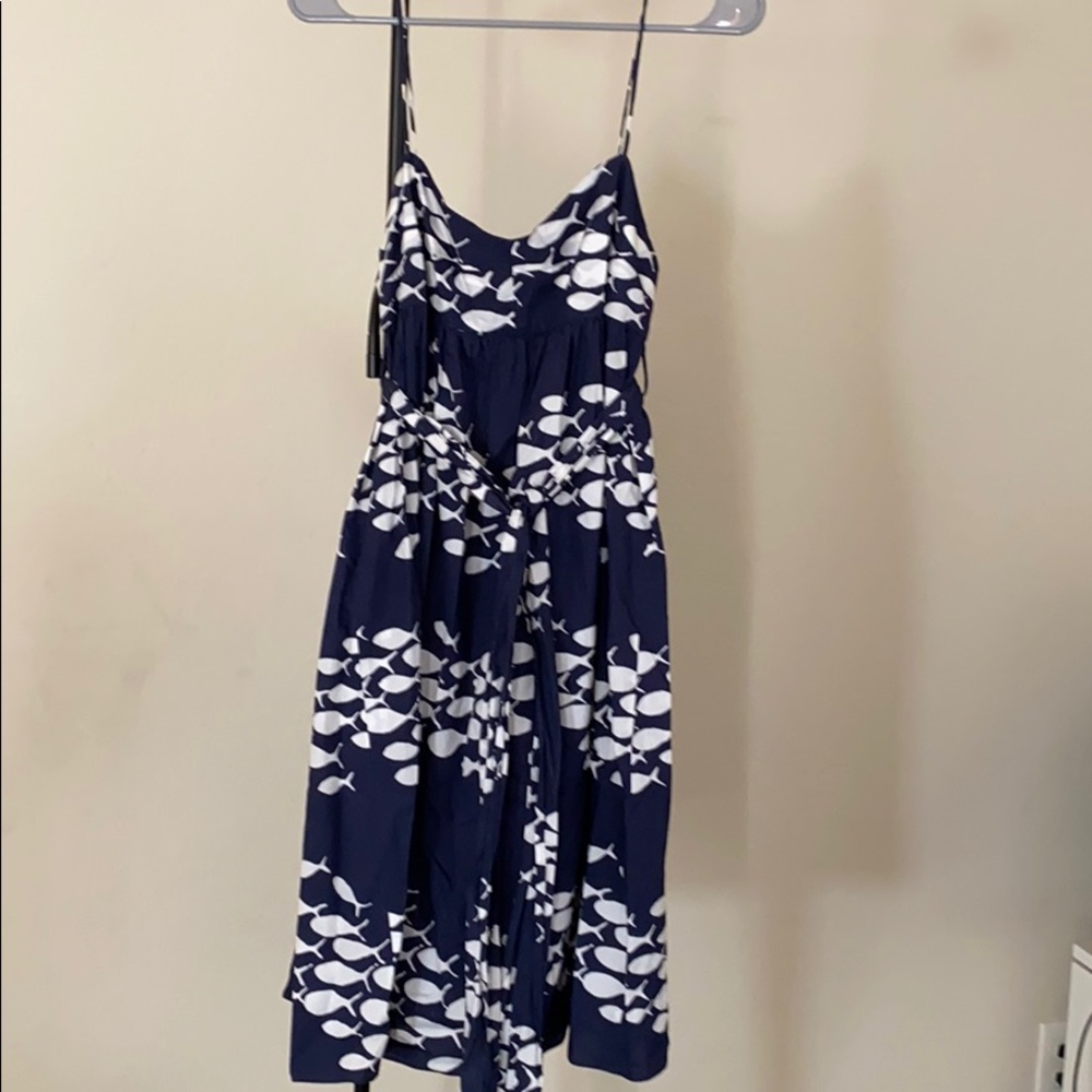 J.crew School of Fish Navy Dress NWOT